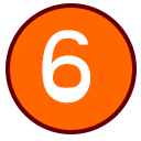 #6 in an orange circle